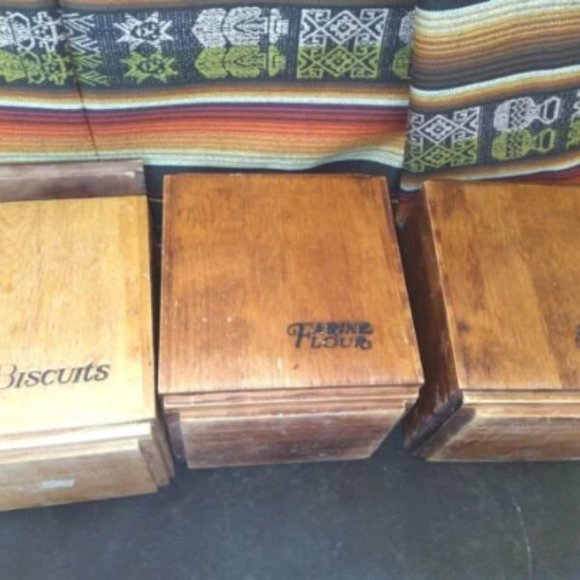 Baribocraft, Canister Box Set of 6 Wood, Made in Canada, Vintage - Picture 4 of 9